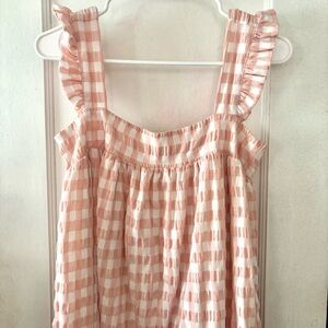 The Impeccable Pig Pink Gingham Midi Dress